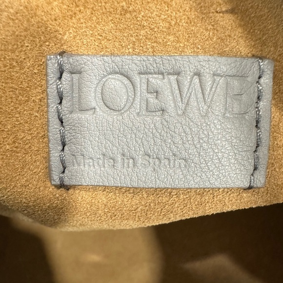 LOEWE Medium Flamenco Clutch Gray Leather Shoulder Bag - Picture 12 of 14